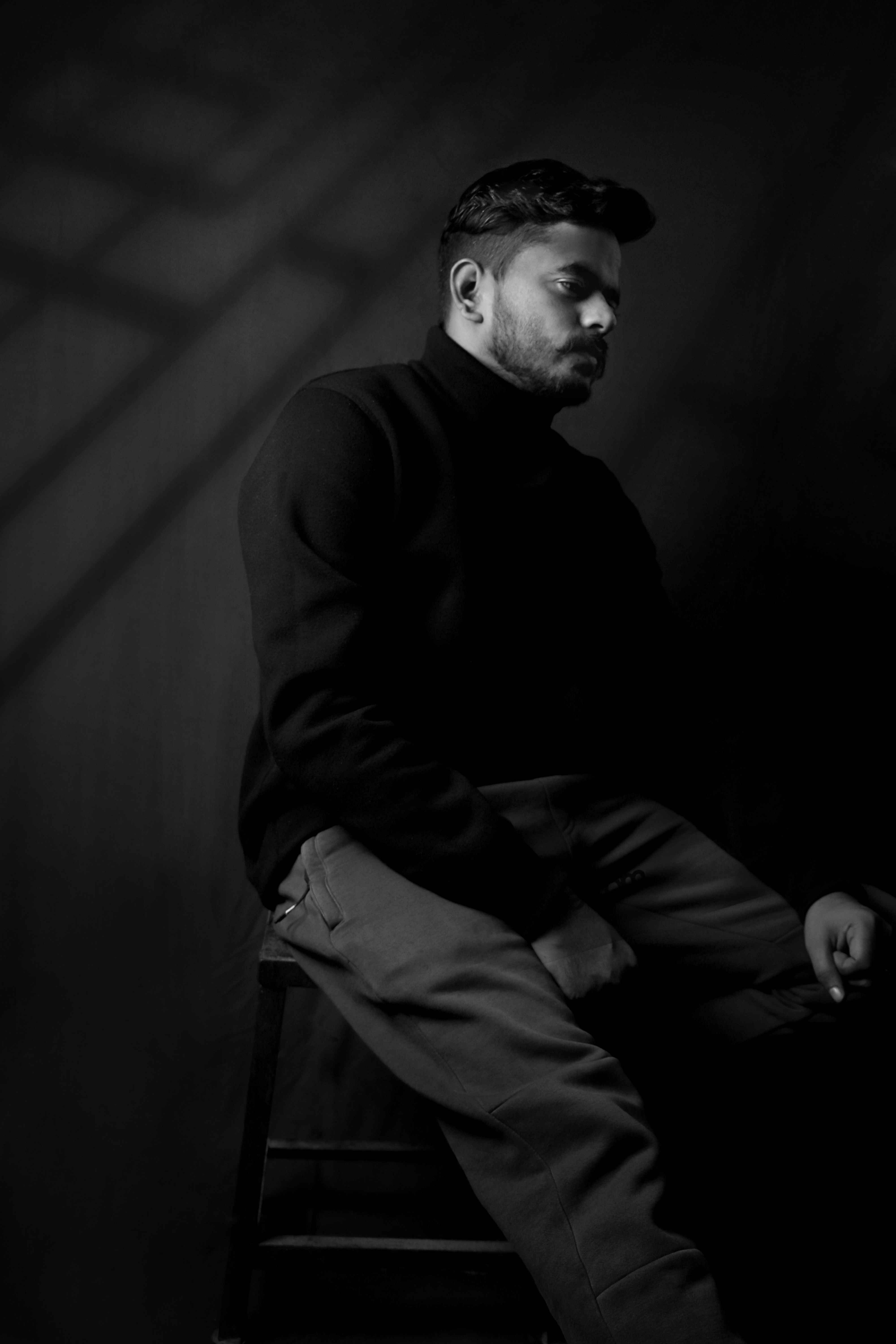 Portfolio Shoots — model and actor portfolio photoshoot with creative lighting at Helloweddingfilms studio Ludhiana