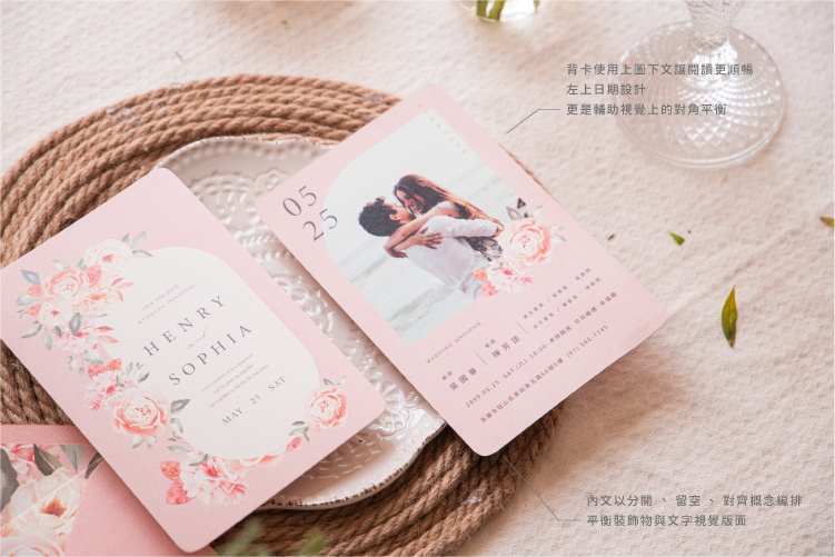 婚卡喜帖 - 粉嫩花園 商品圖5