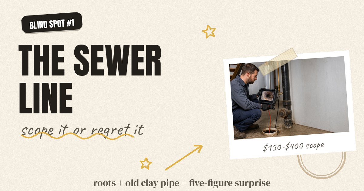 Sewer line scope — the $5,000 to $15,000 surprise inspectors skip