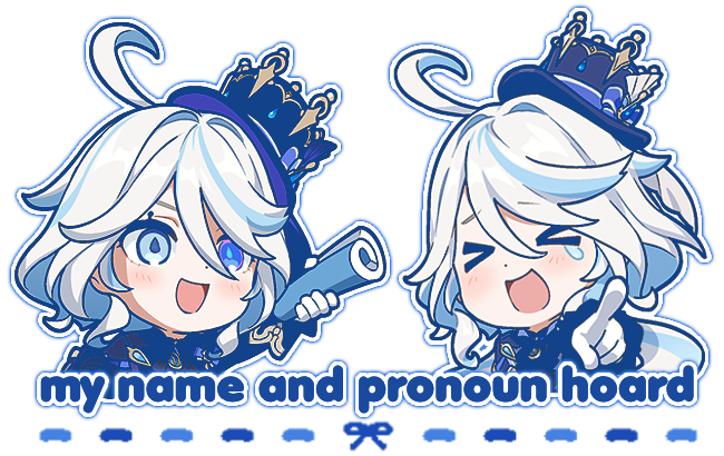 ☆ Noelle's Name and Pronoun Hoard