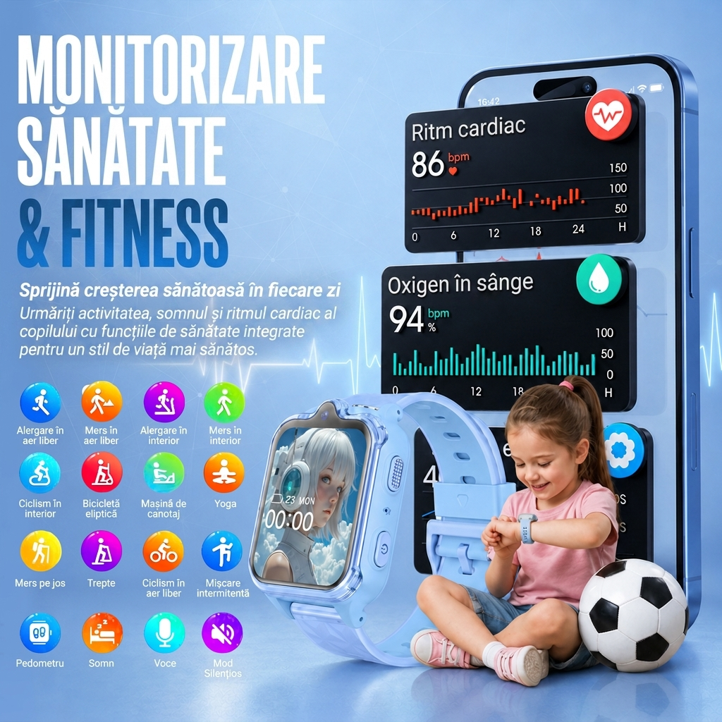 Ceas smartwatch Wingereich copii albastru