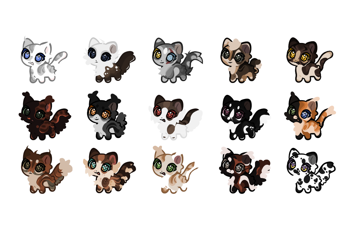 Chibi adopts (7/15) on Toyhouse