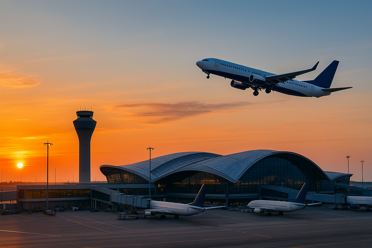 Airport terminal interior