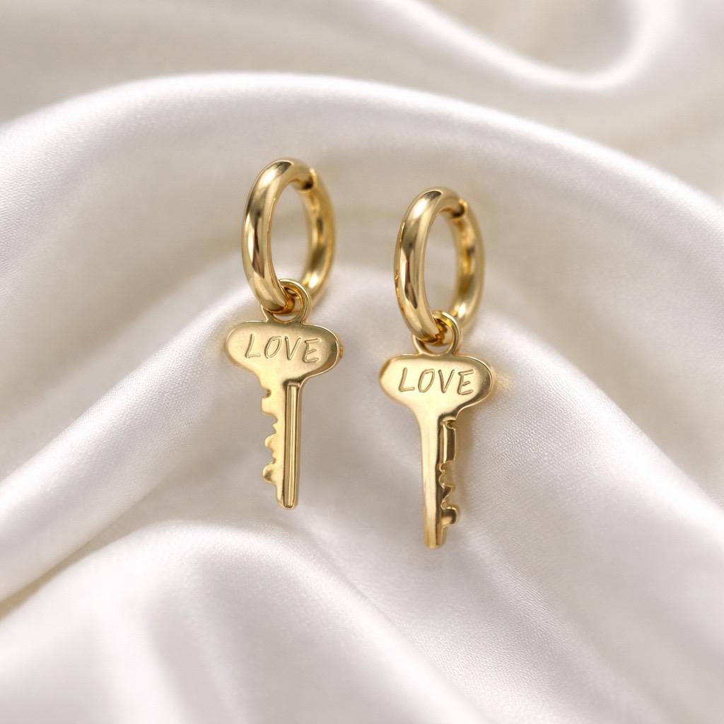 S. Steel Hanging Love Key