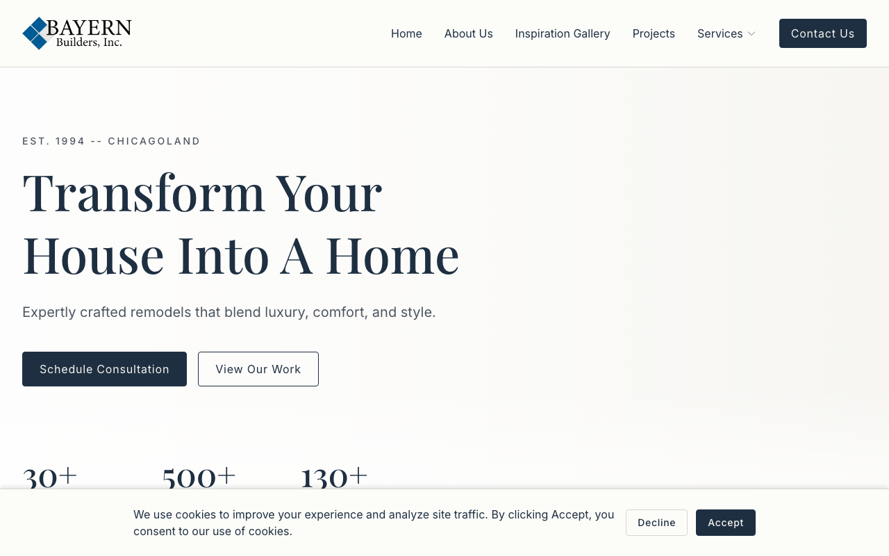Bayern Builders homepage