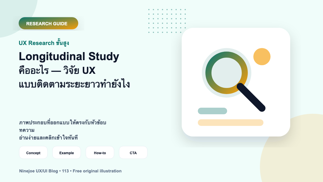 Longitudinal Study คืออะไร — วิจัย UX แบบติดตามระยะยาวทำยังไง