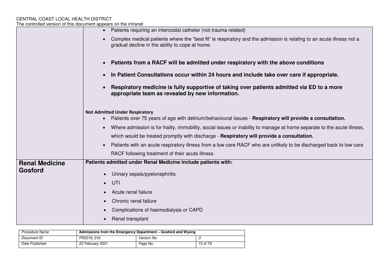 Admission Criteria CCLHD page 15 of 79