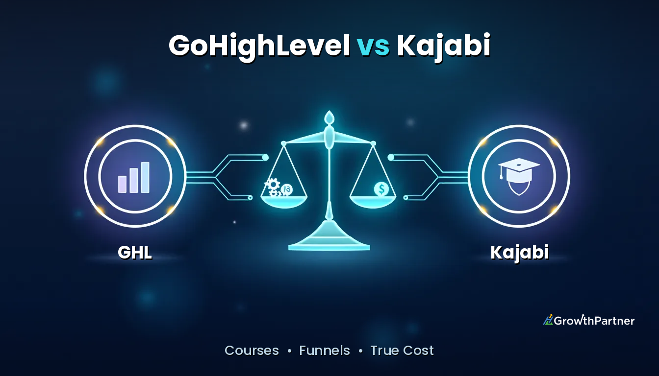 GoHighLevel vs Kajabi: Courses, Funnels & True Cost (2026)