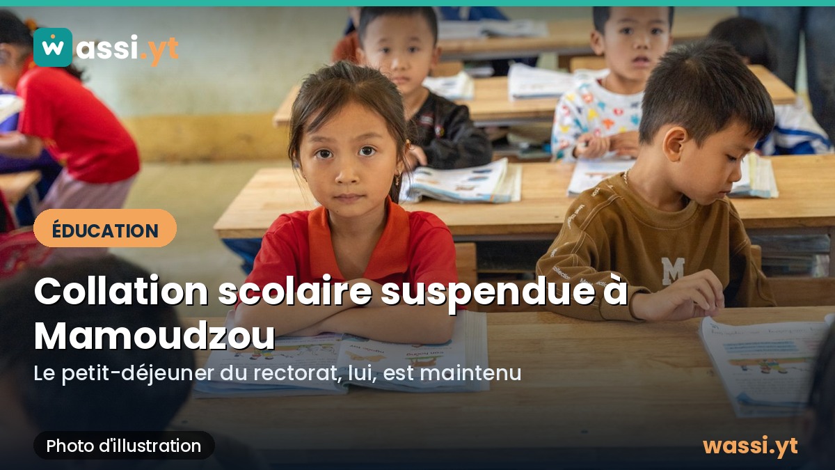 Écoles à Mamoudzou : la collation scolaire suspendue en cette rentrée