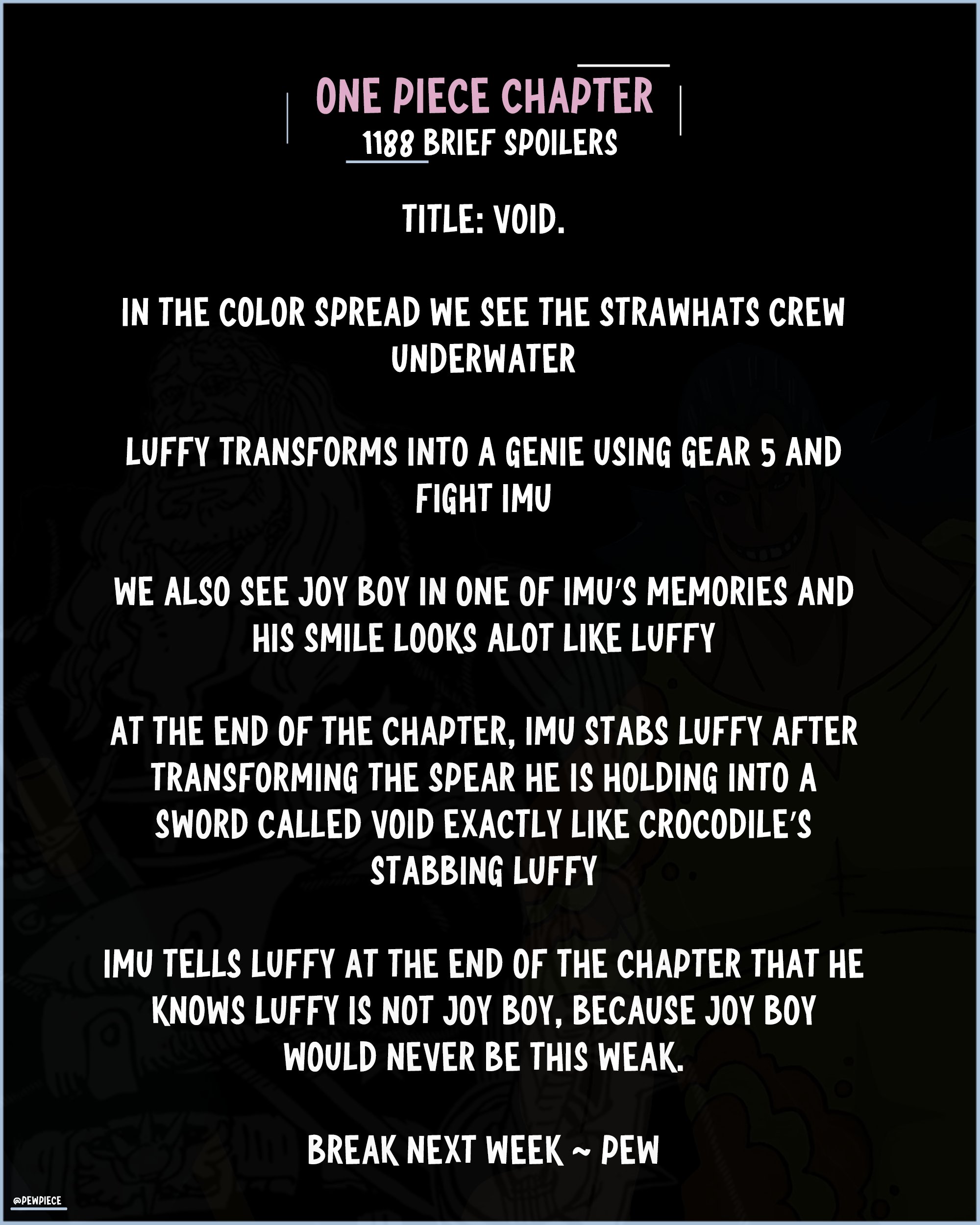 One Piece Spoilers & RAW Chapter 1188 - Page 1