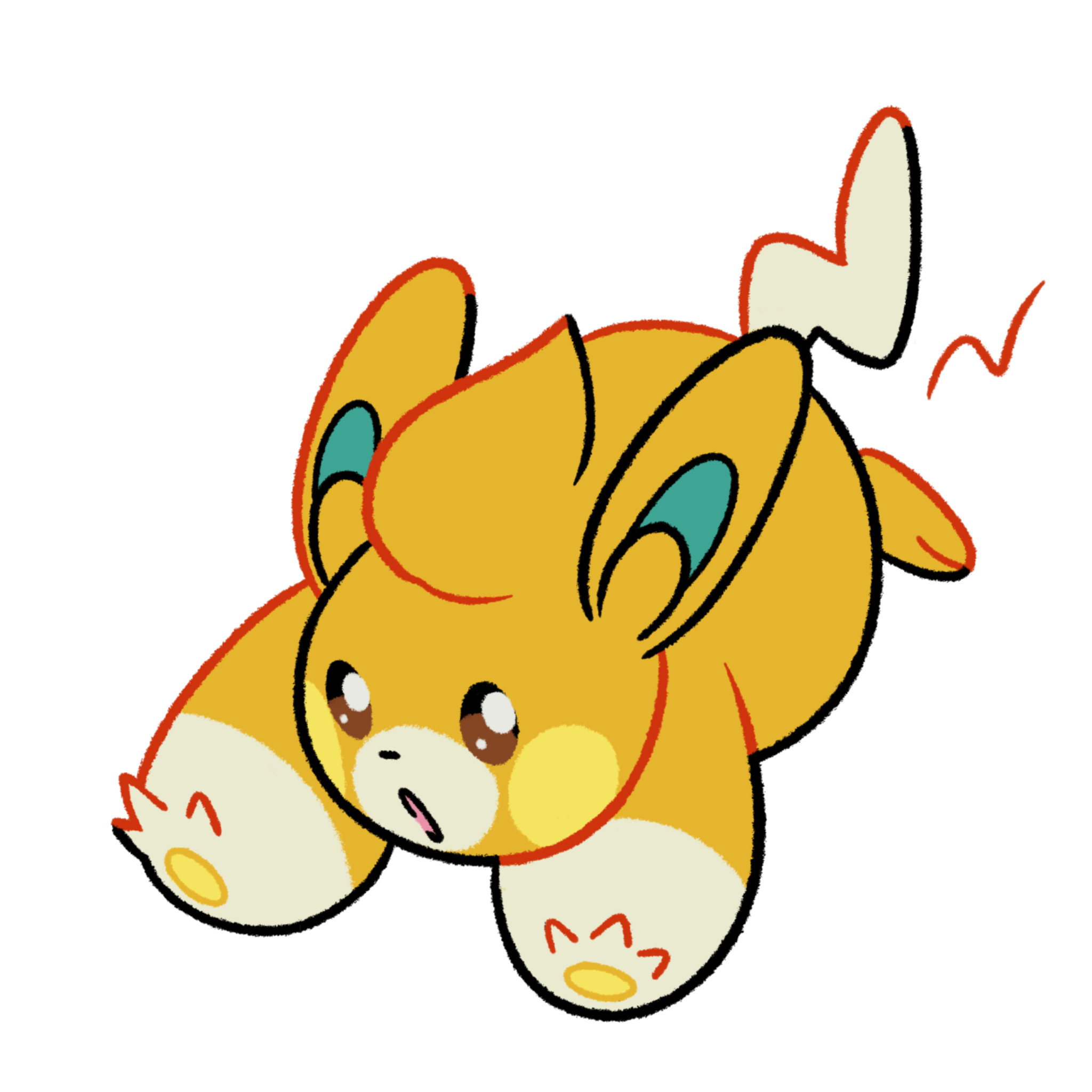 Fanart of Pawmi jumping on all fours | ac aycief 