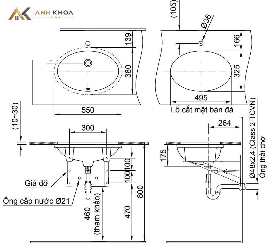 ban ve chau rua Inax AL-2216V 