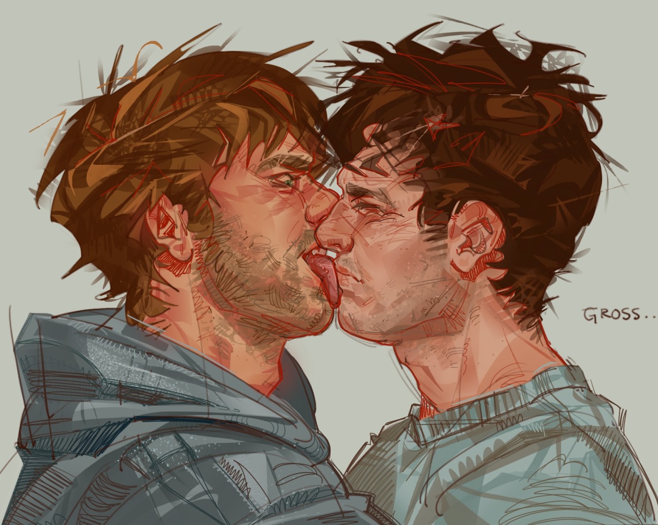 scott tibbs/adam stanheight fanart by hvcklebury