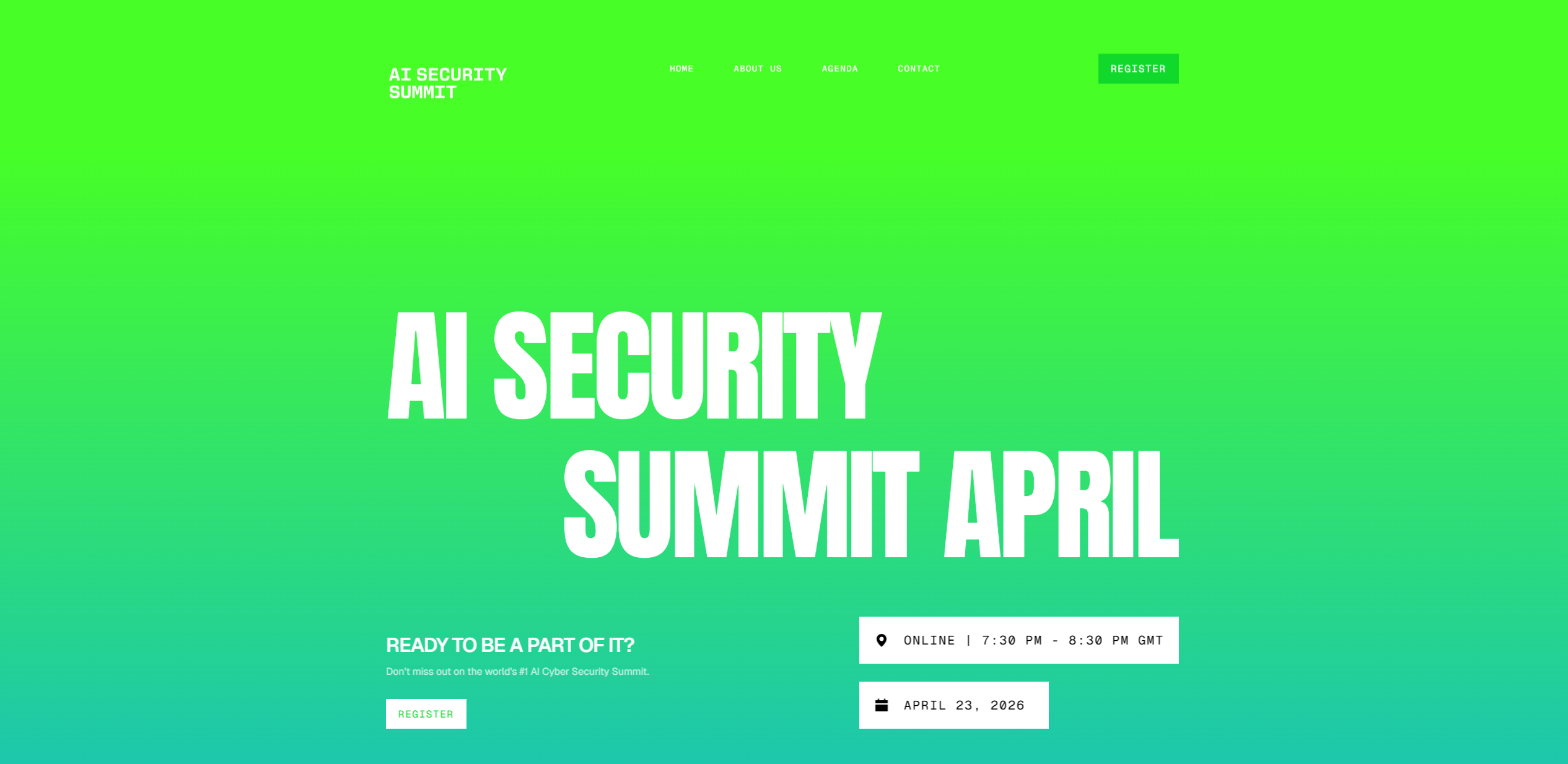 AI Security Summit homepage hero