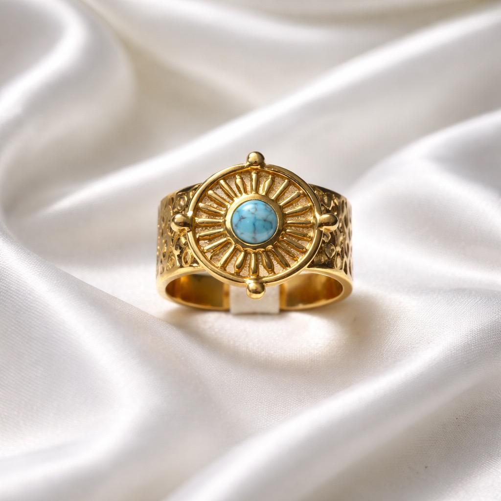 Small Blue Eye Ring