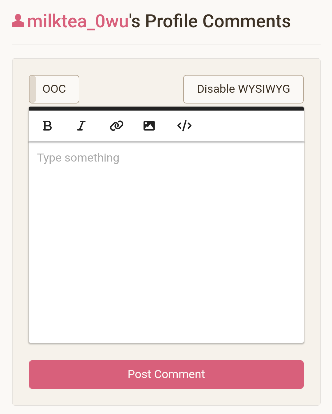 Comment box problem on Toyhouse