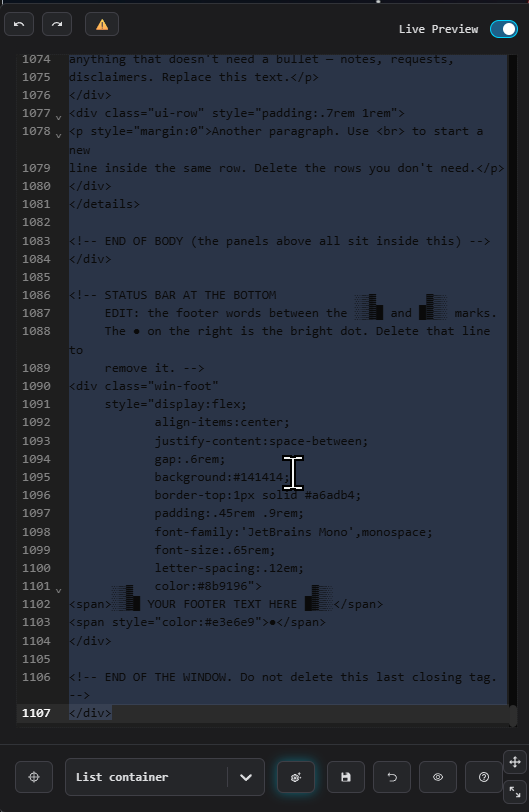 Paste CSS here Paste CSS here