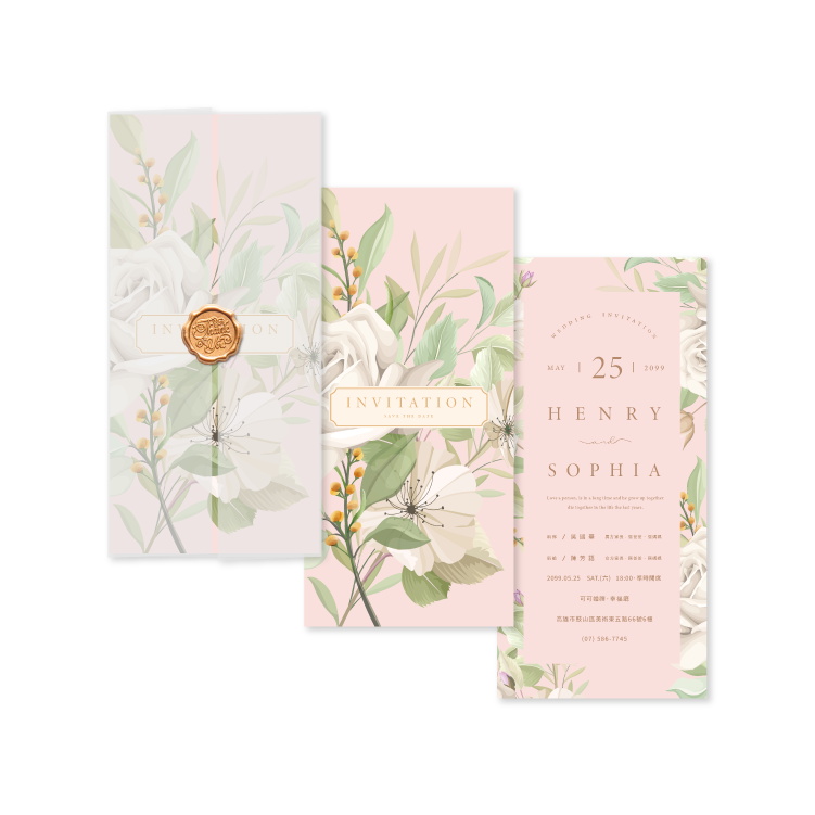 婚卡喜帖 - 花信明媚 商品圖1