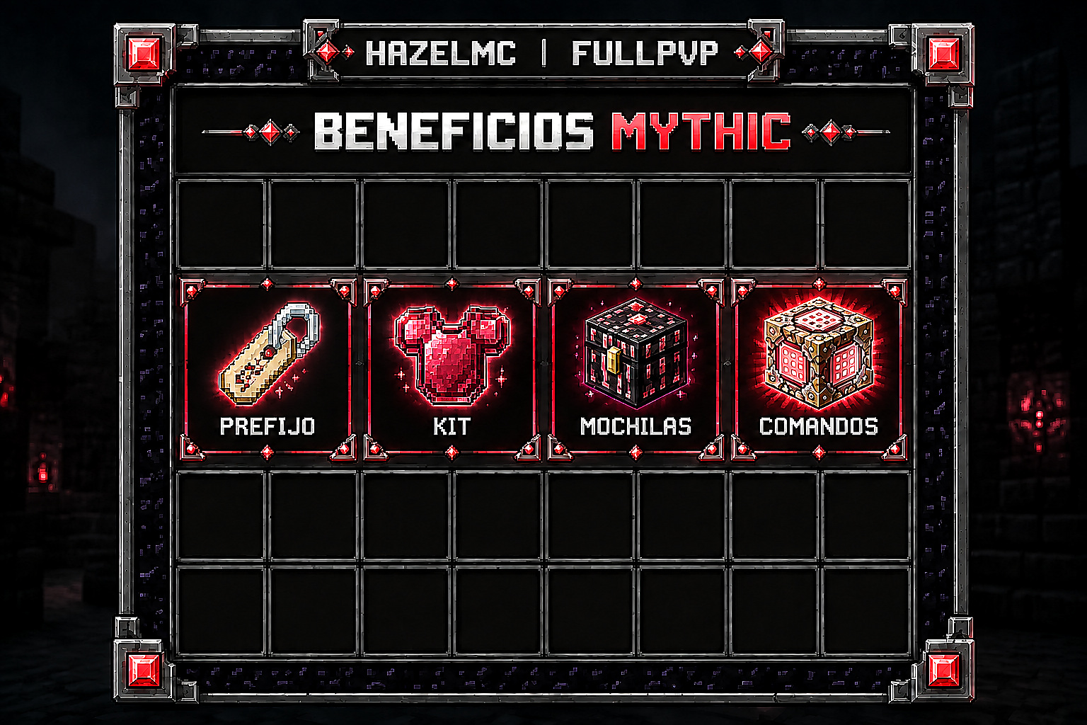 Beneficios MYTHIC de HazelMC FullPvP