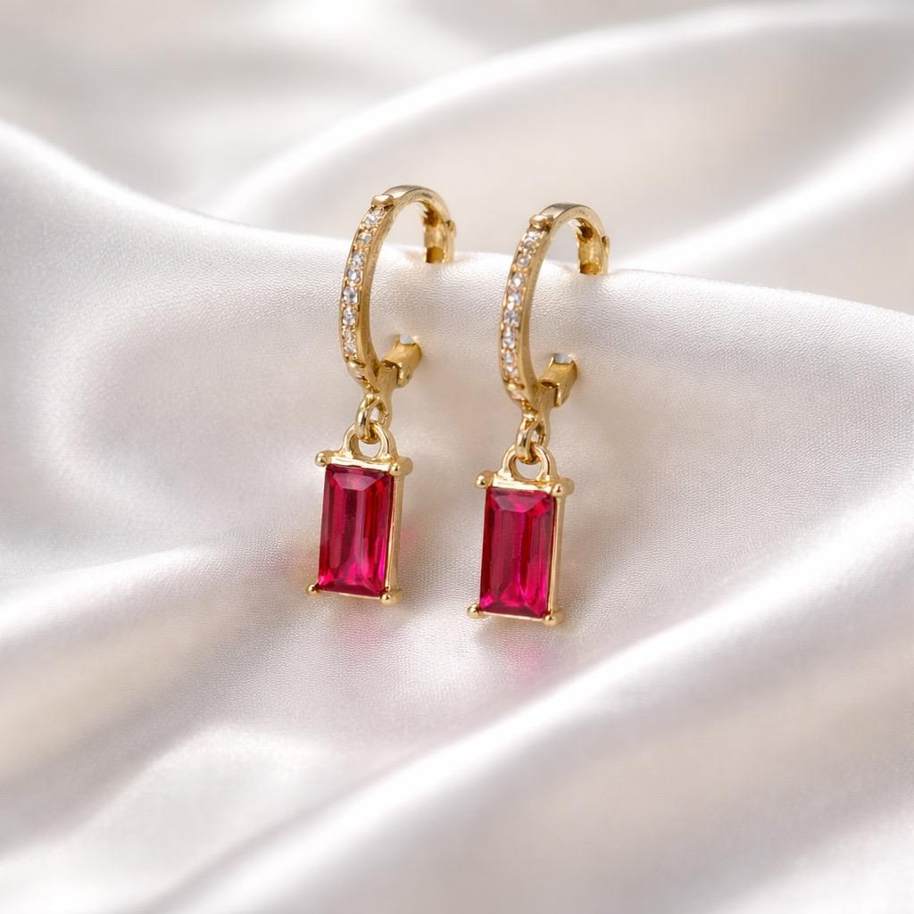 S. Steel Hanging Pink Diamond