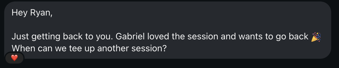 Message about Gabriel