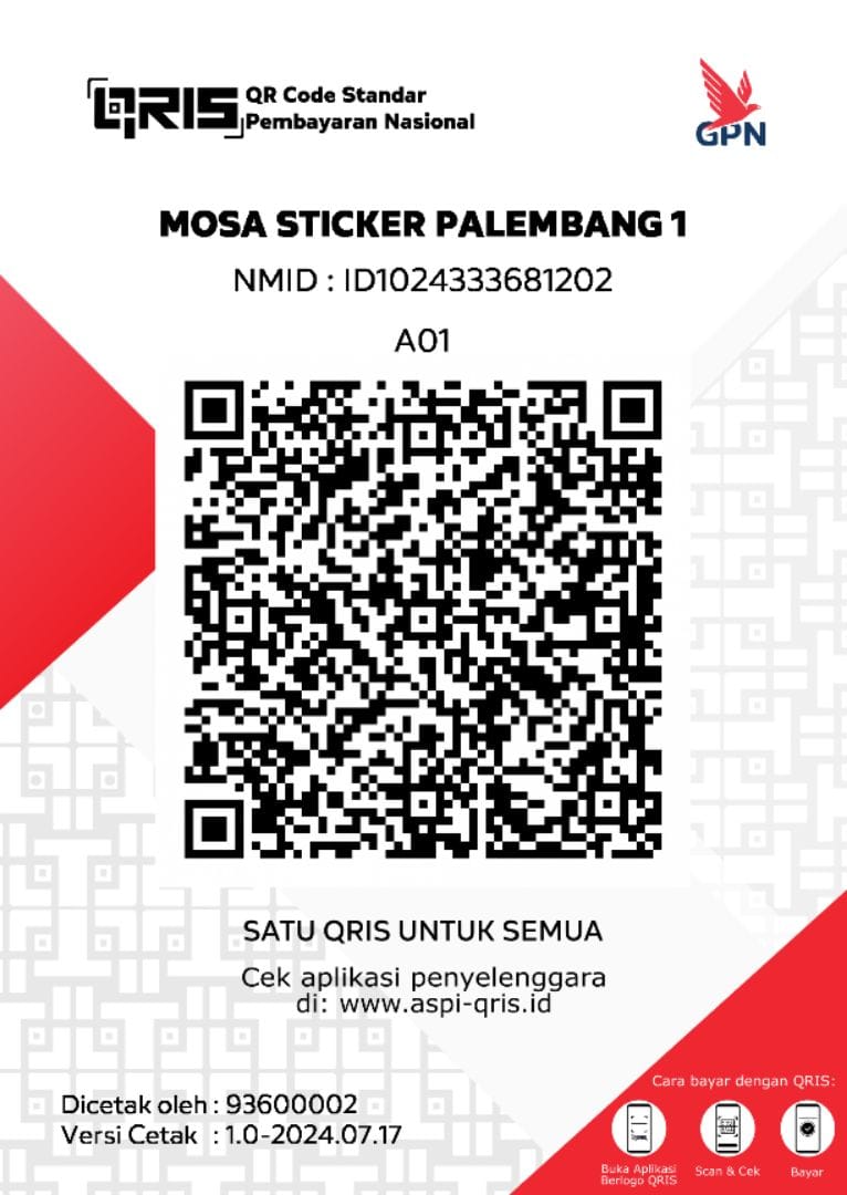 QRIS MOSA STICKER PALEMBANG