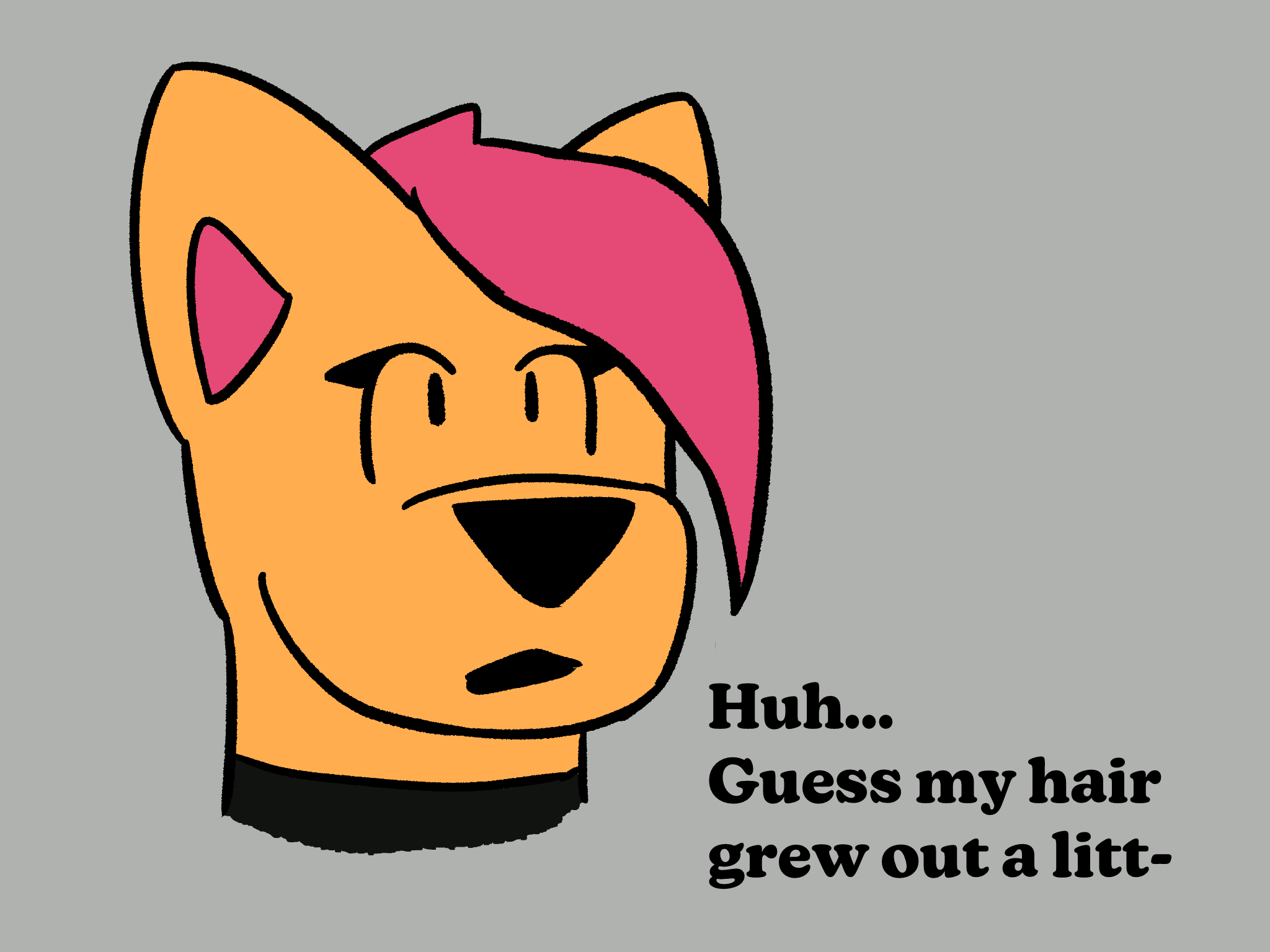 Moxie remarks 'Huh, guess my hair grew out a little' SURPRISE, IT'S ACTUALLY A SMASH BROS STYLE INTRO ANIMATION, with the text 'MOXIE GETS A SLIGHT REDESIGN'!