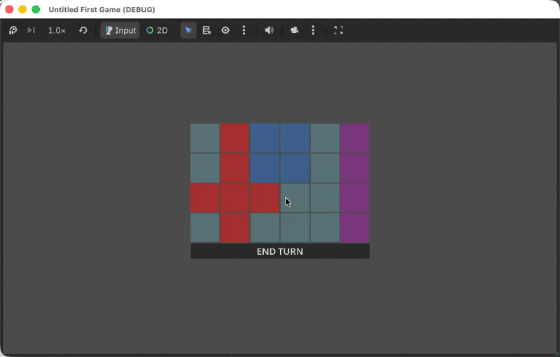 Animation of cycling active columns on a grid
