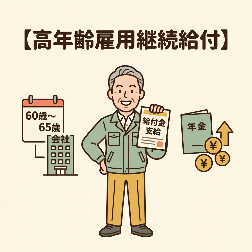 【高年齢雇用継続給付】60歳以降の賃金低下補填と在職老齢年金62万円緩和ガイド