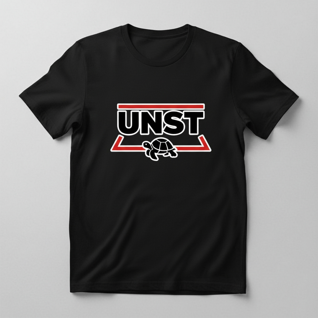 Camiseta preta UNST detalhe verso