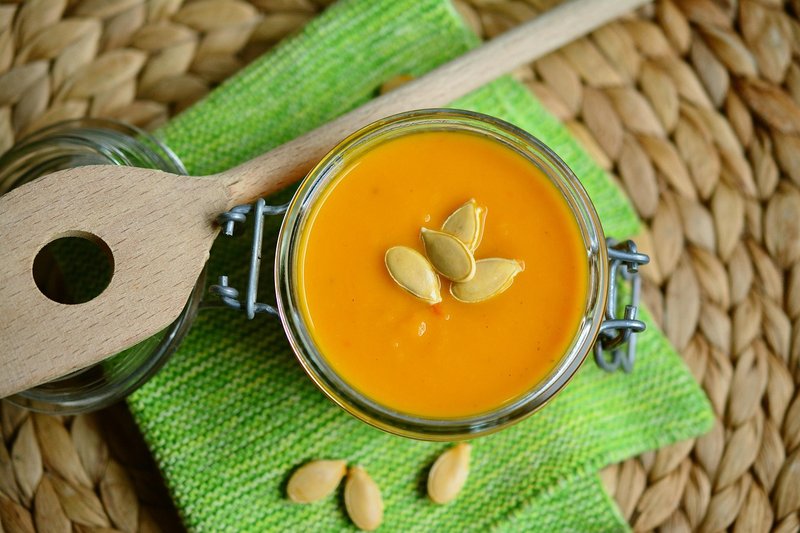 Pumpkin Tomato Soup With Grilled Swiss Cheese Sticks