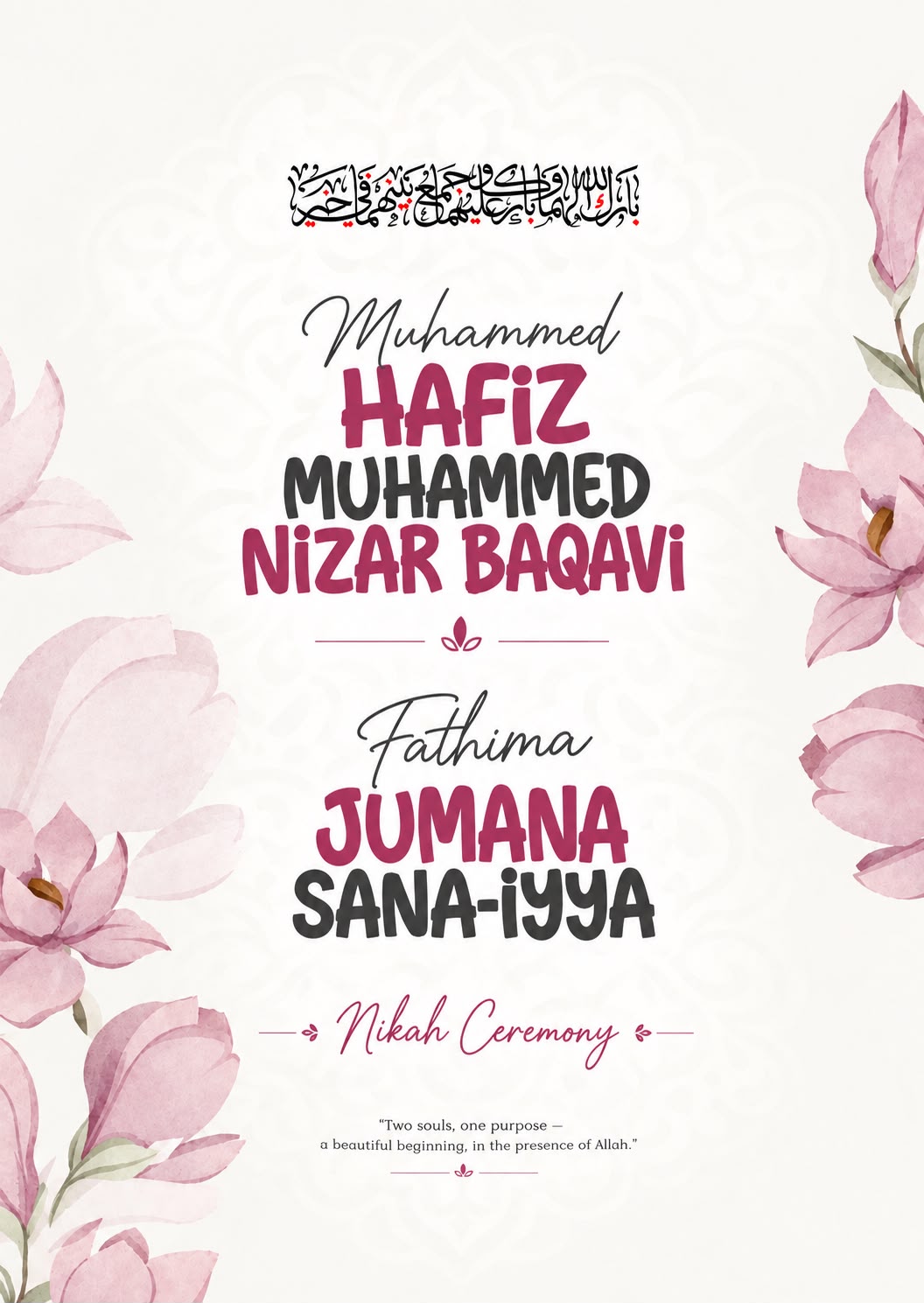 Nikah Invitation Poster