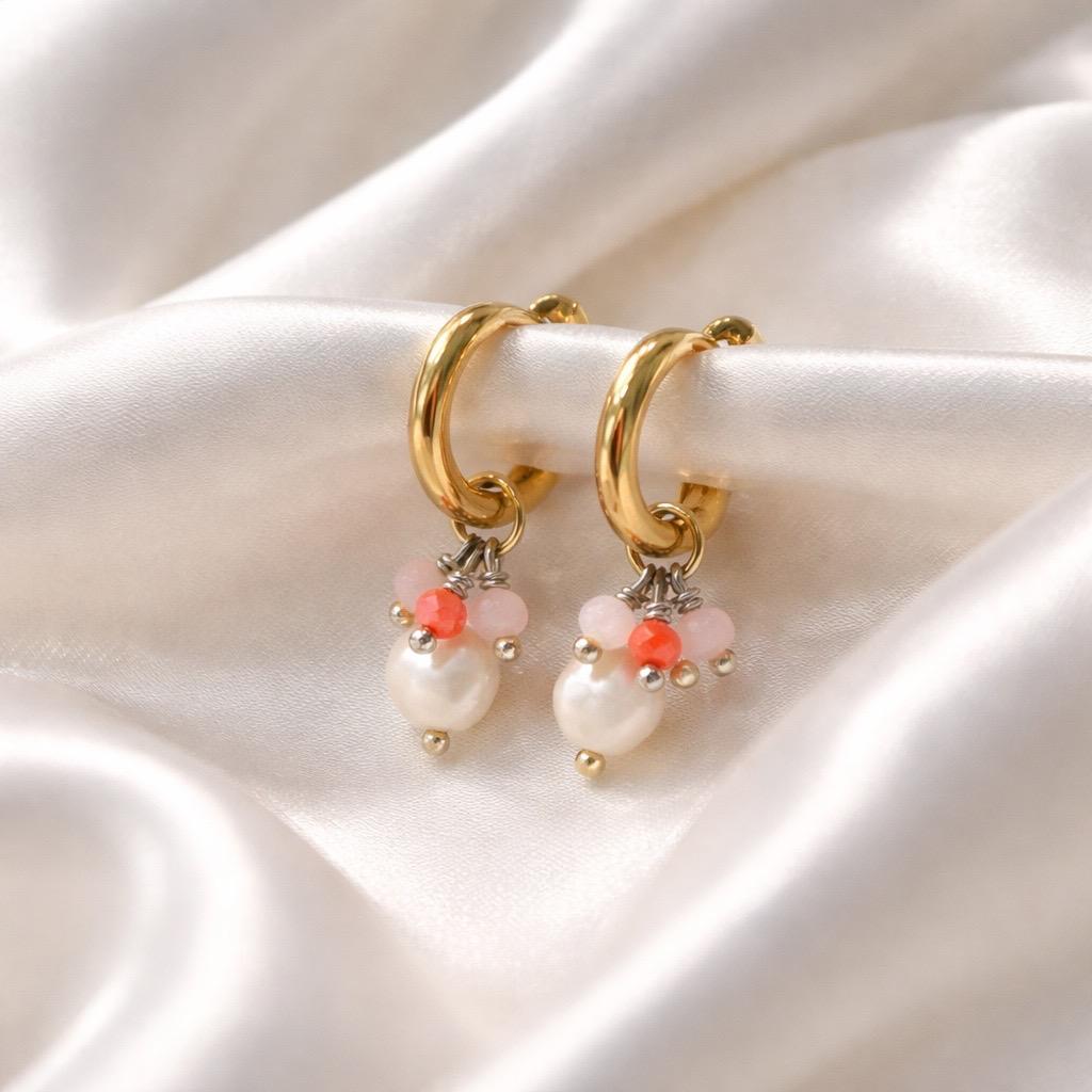 S. Steel Hanging Pearls