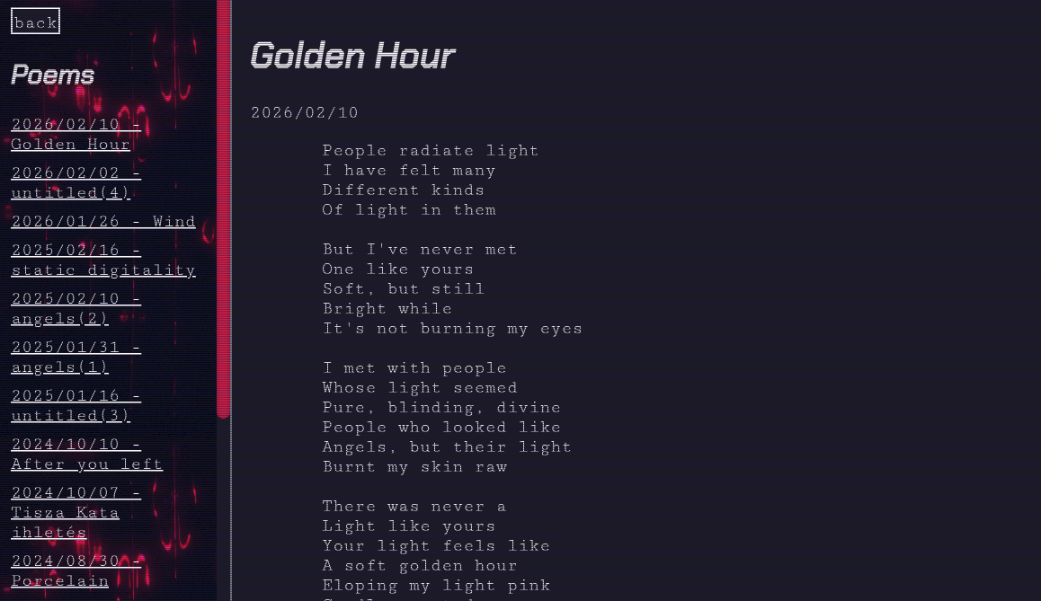 Poems page
