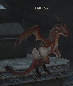 A FFXIV screenshot of a dragon.