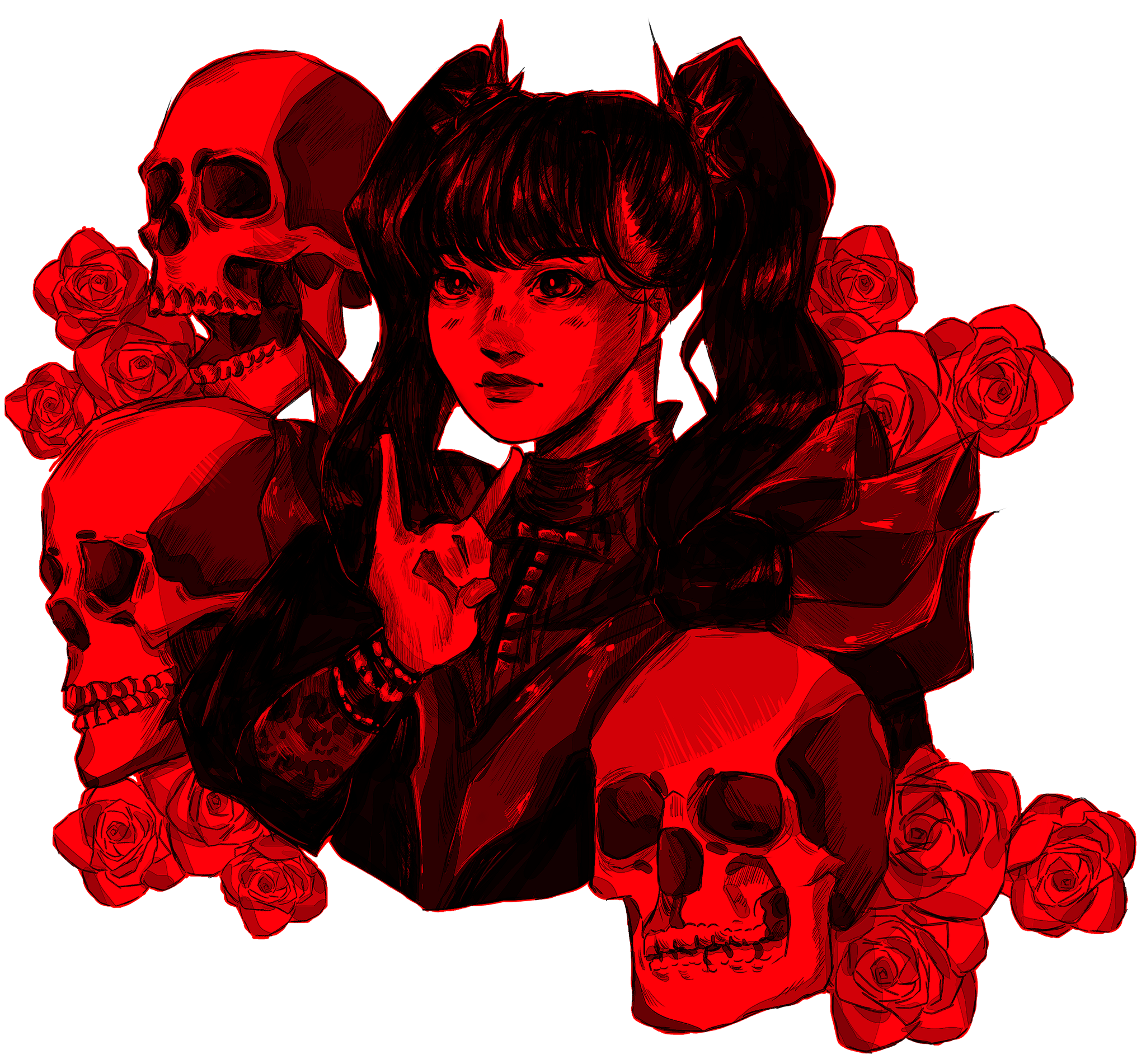 a drawing of Moa from babymetal.