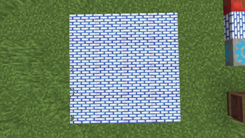 Blue brick patterns forming one continuous tiled surface