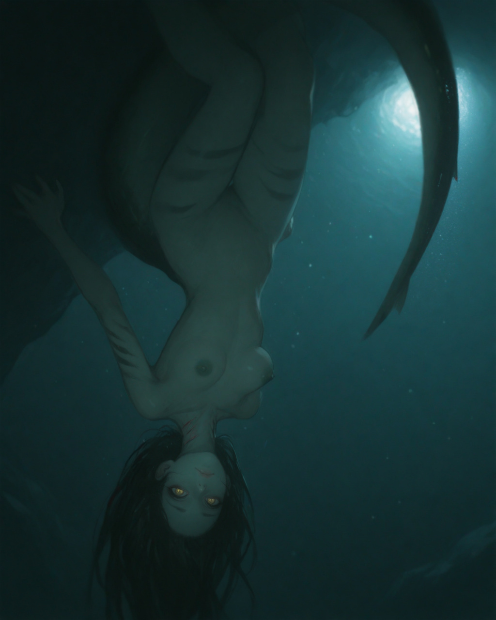 The creature observes you