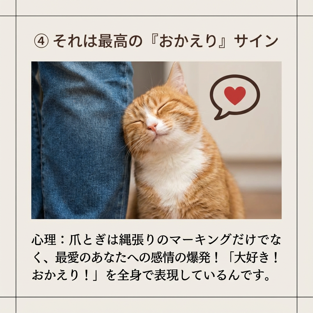 帰宅時の猫の爪とぎは愛情表現のサイン！ - Image 6
