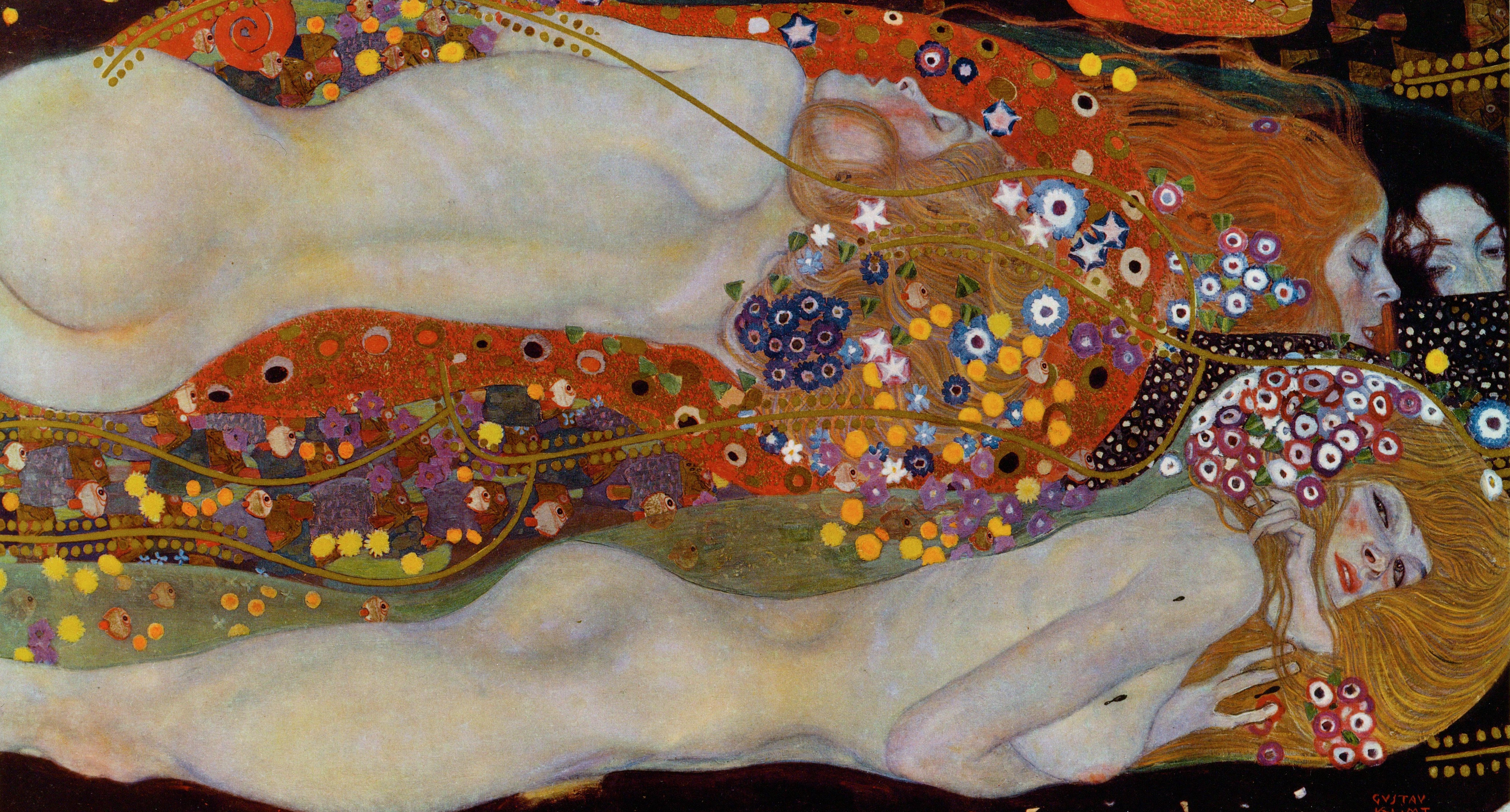 Water Searpents II by Gustav Klimt
