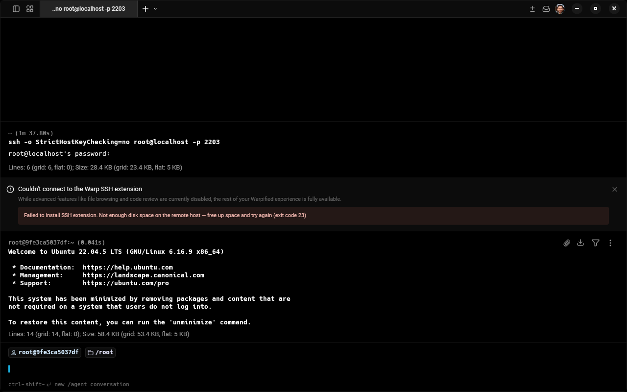 Disk Full Error