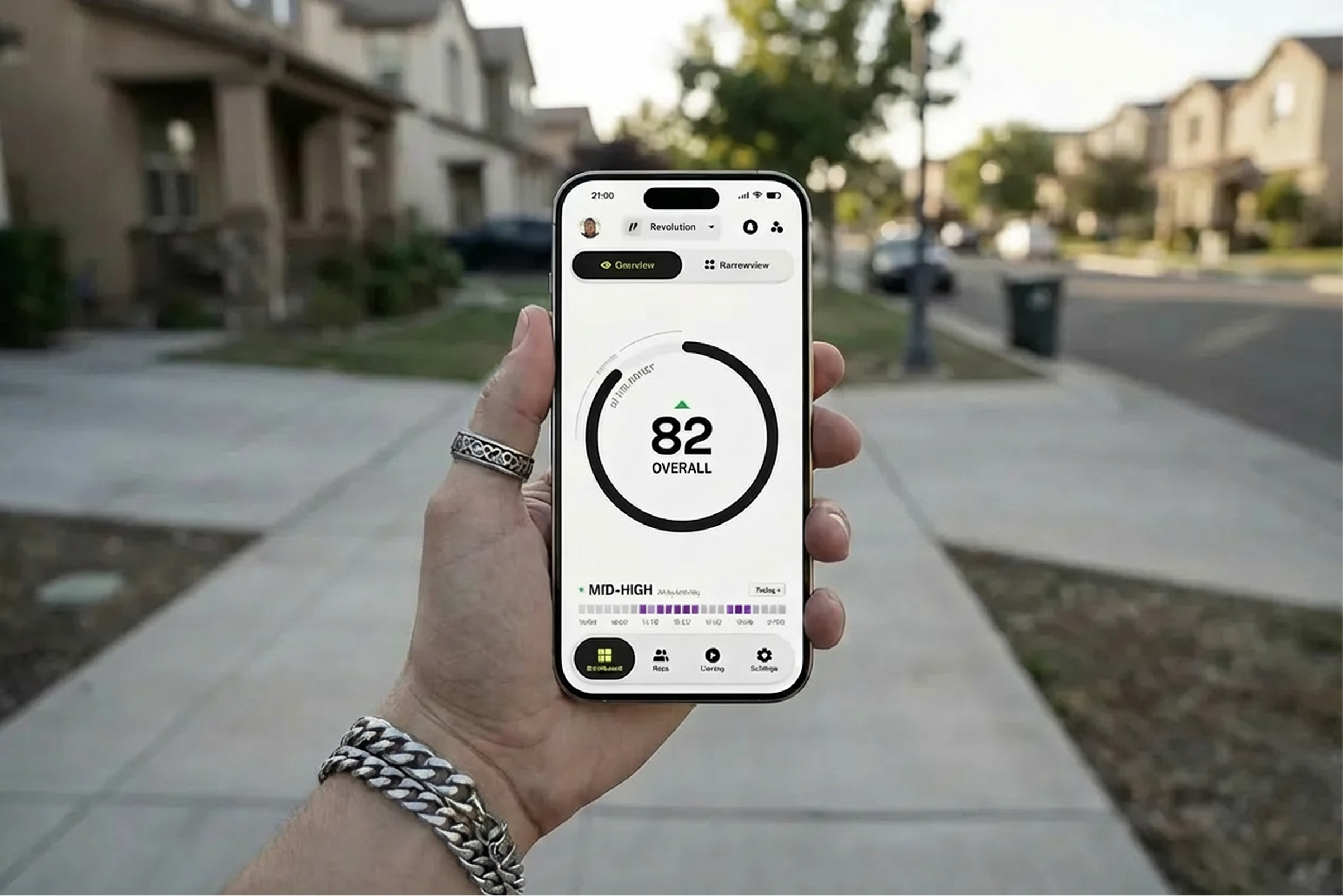 Hand holding phone