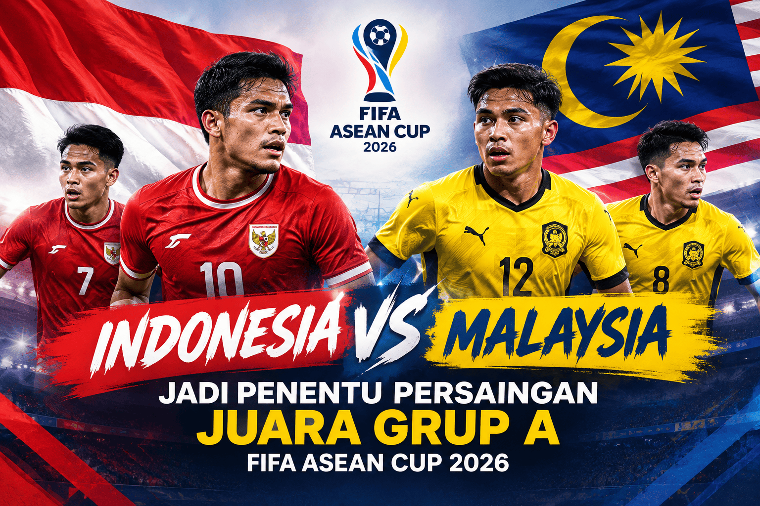 Indonesia Vs Malaysia Jadi Penentu Persaingan Juara Grup A FIFA ASEAN Cup 2026