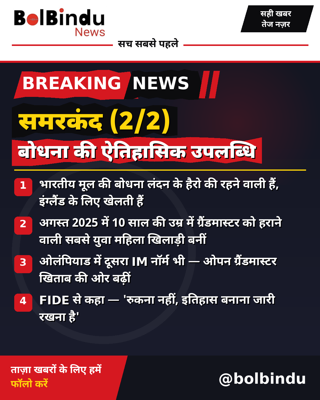 बोधना शिवानंदन की उपलब्धि — विस्तृत जानकारी (2/2)