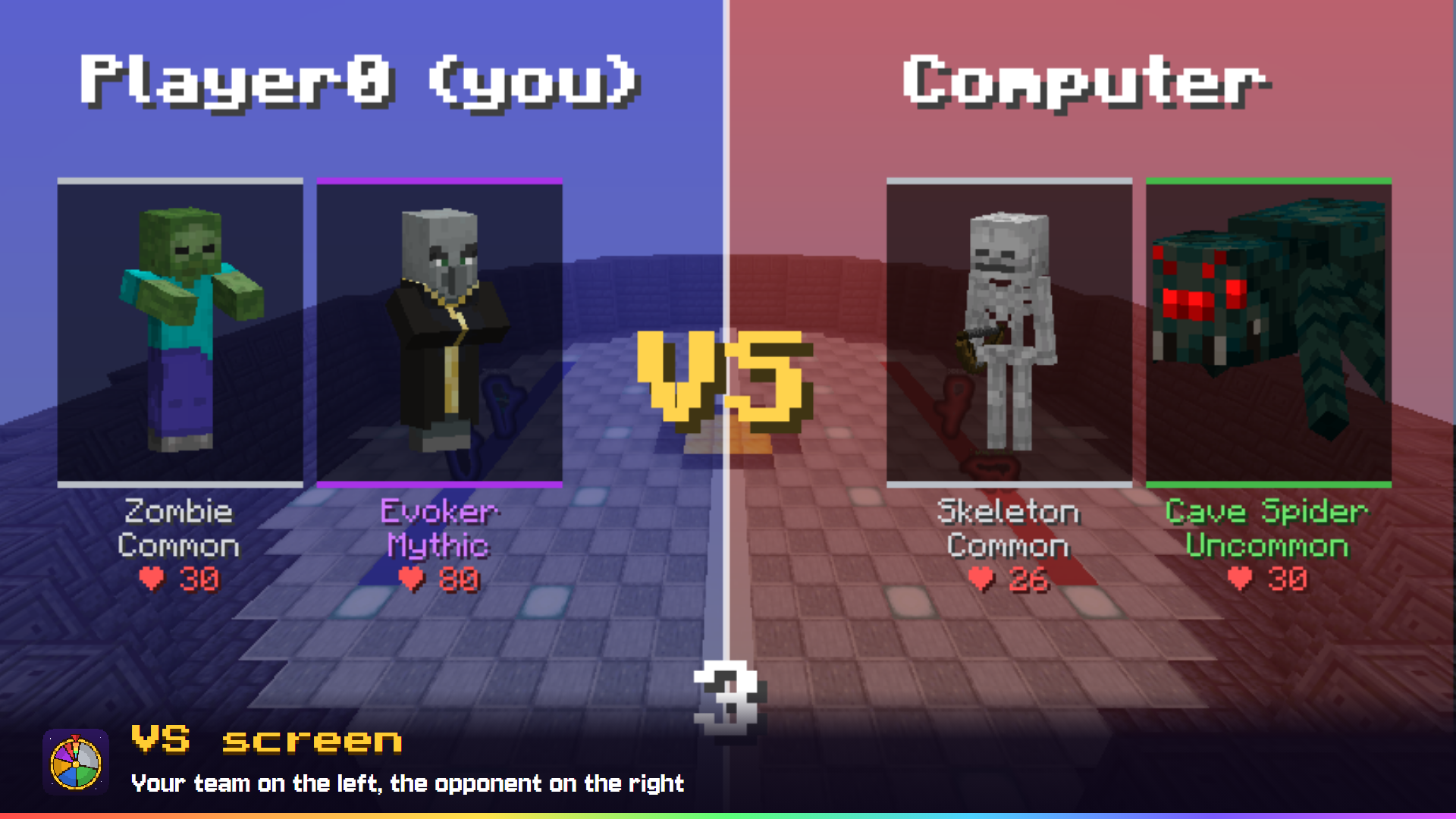 VS screen