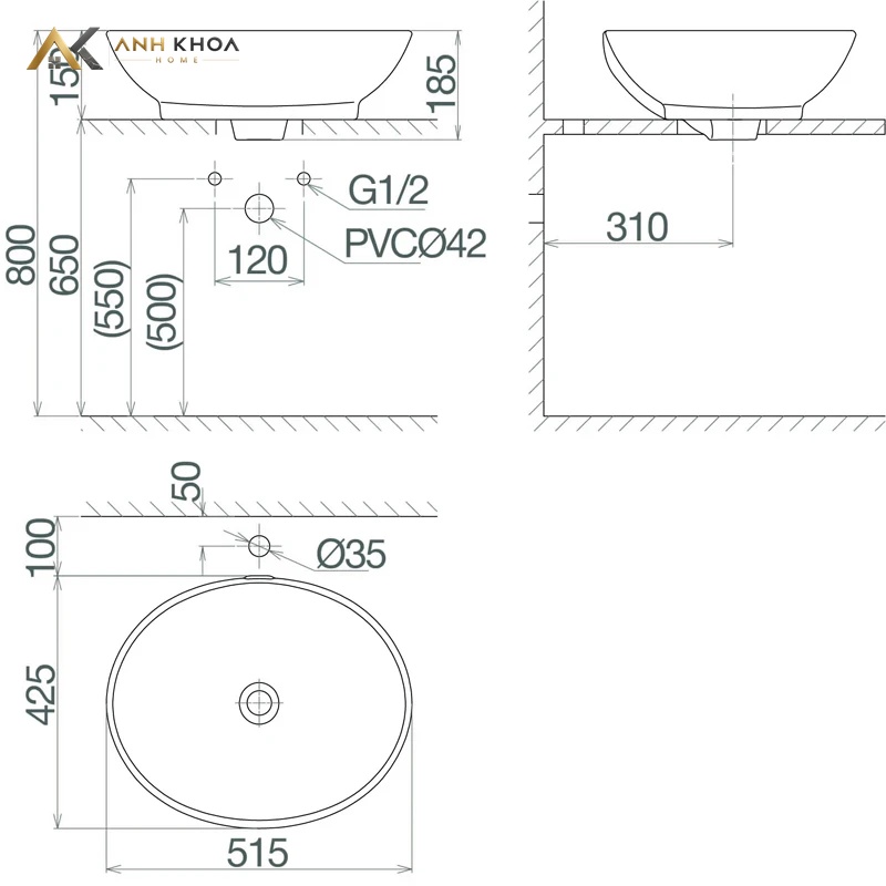 ban ve ky thuat chau rua viglacera bs415