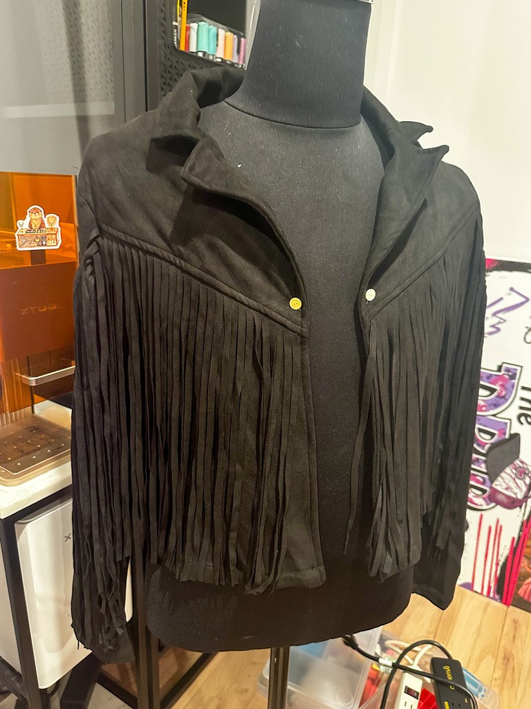 The inexpensive jacket before the extra work