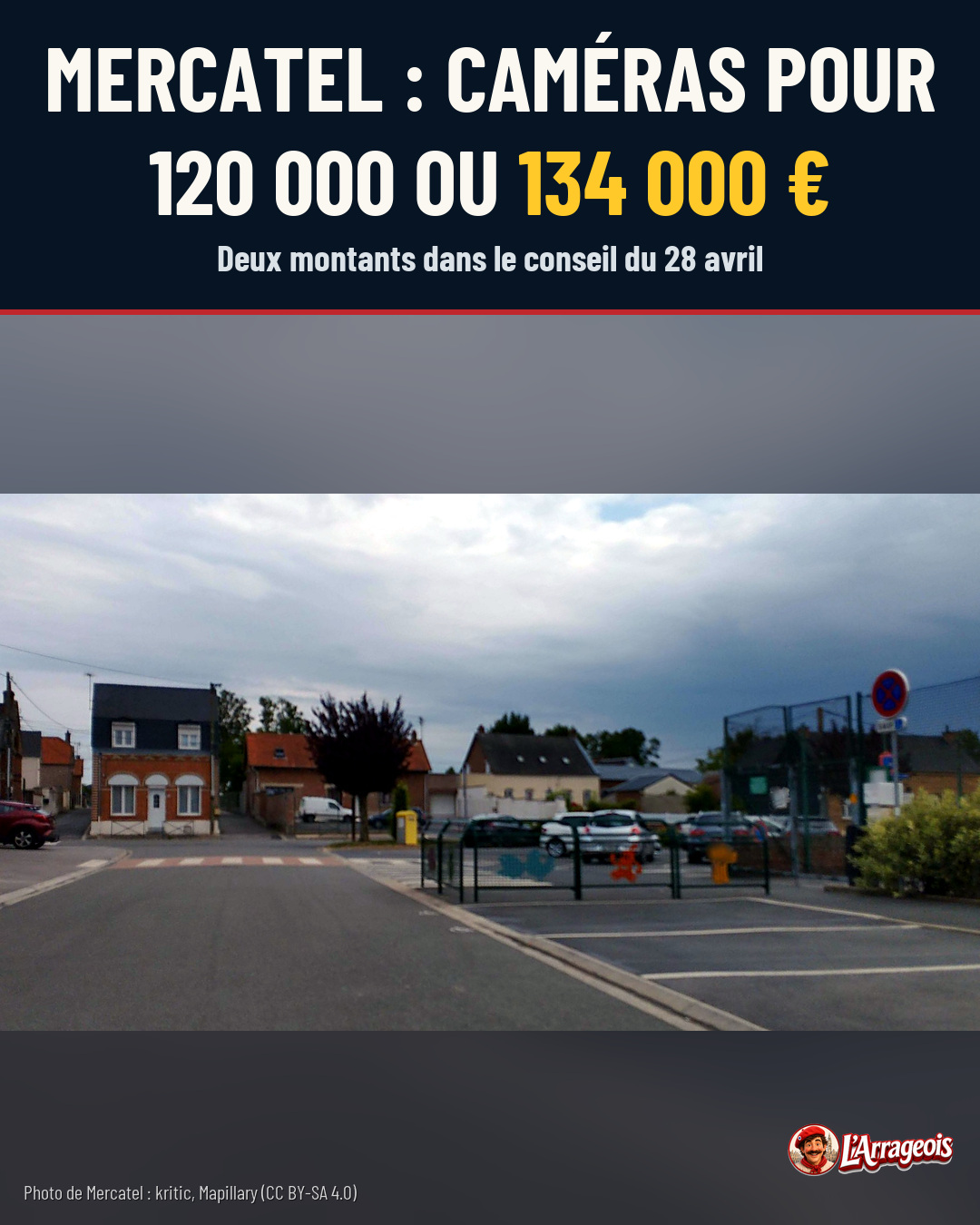 Rue résidentielle avec maisons, voitures garées, un parking et un ciel nuageux.