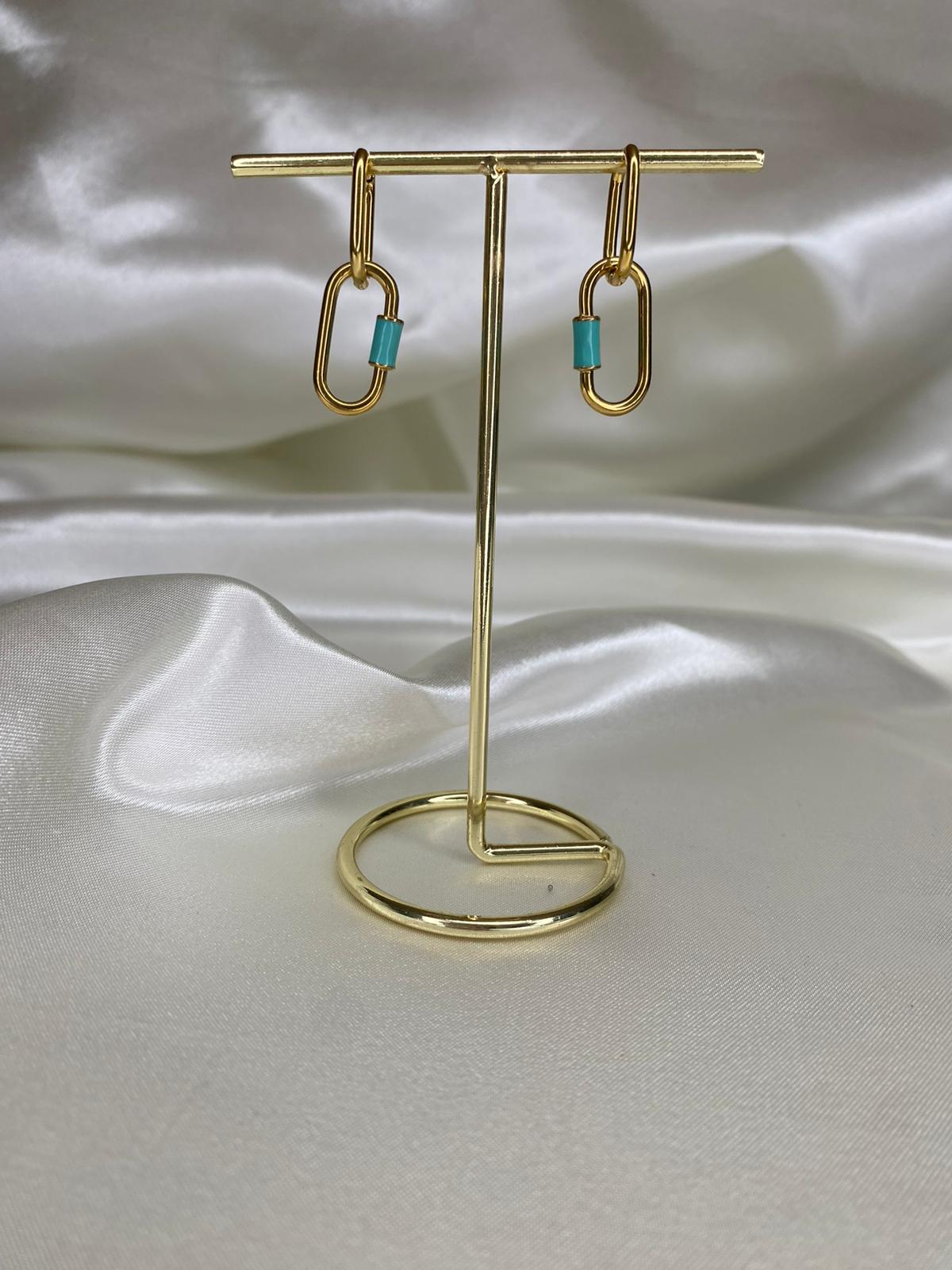 S.Steel Gold/Blue Hoops