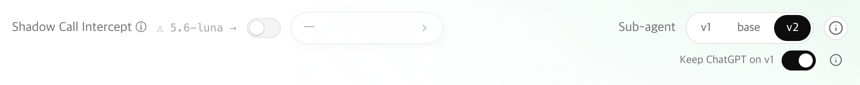 Keep ChatGPT on v1